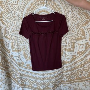 AEROPOSTALE Maroon T-shirt